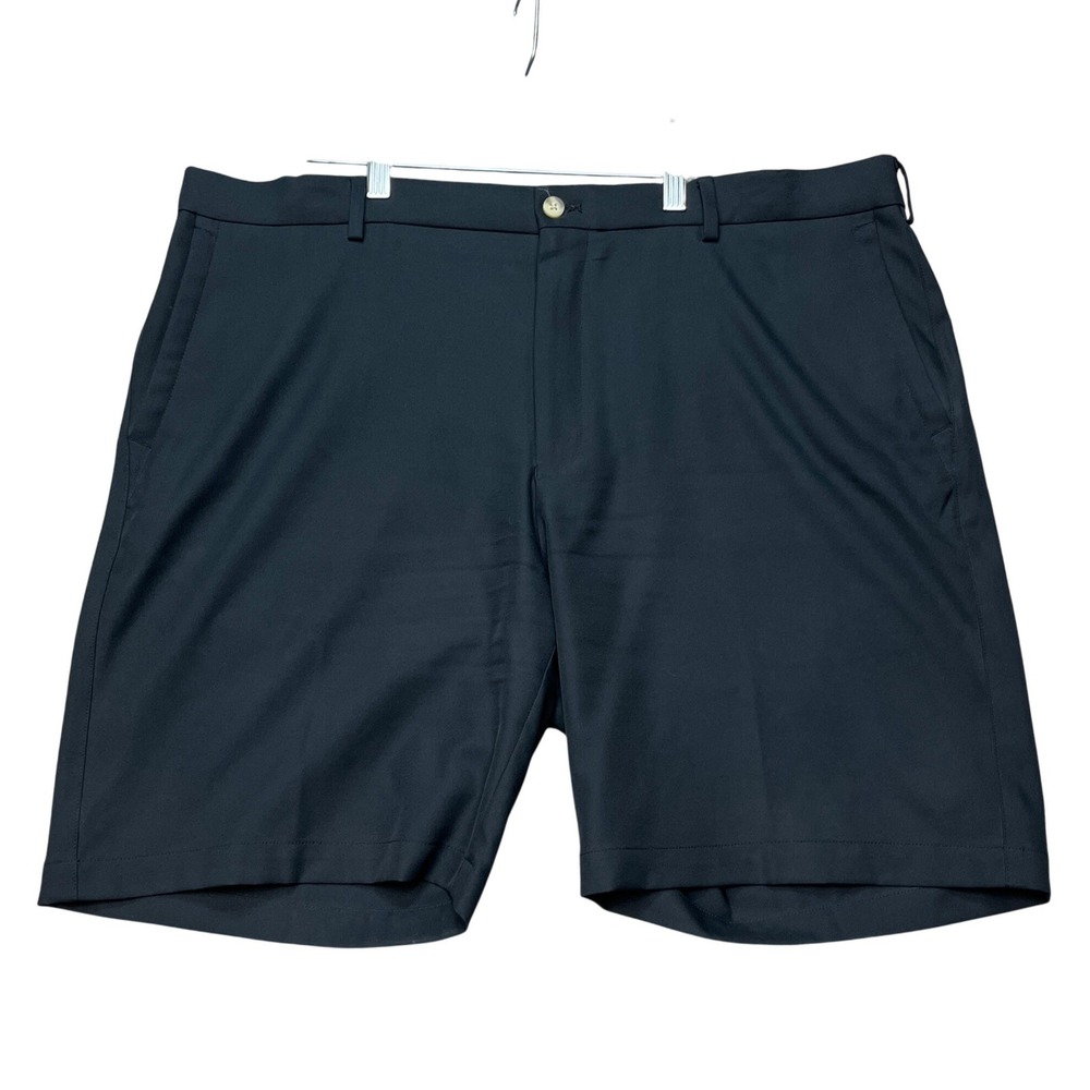Peter Millar Shorts Mens 40 Black Stretch Waistband Flat Front Golf Performance